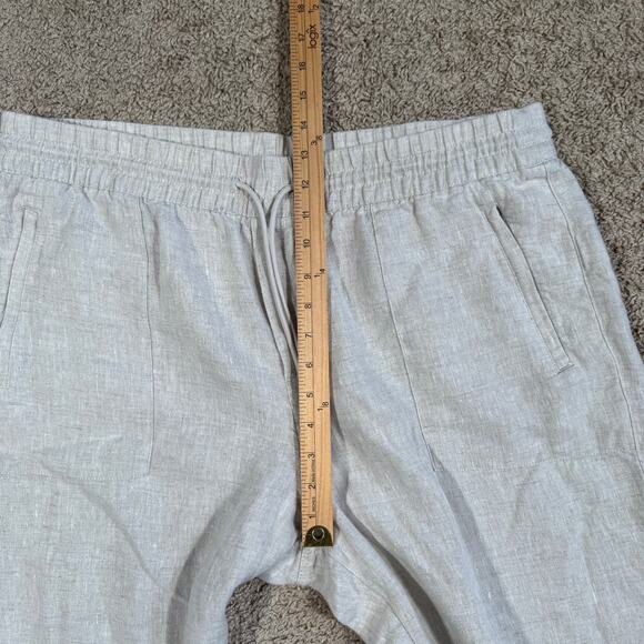 Athleta Retreat Linen Jogger Pants Womens XL Cream Lightweight Pockets - Picture 5 of 11